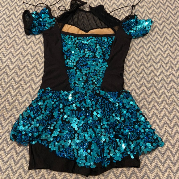 A Wish Come True Dance Costume Me & You with Blue Sequined Detailing - Picture 11 of 12